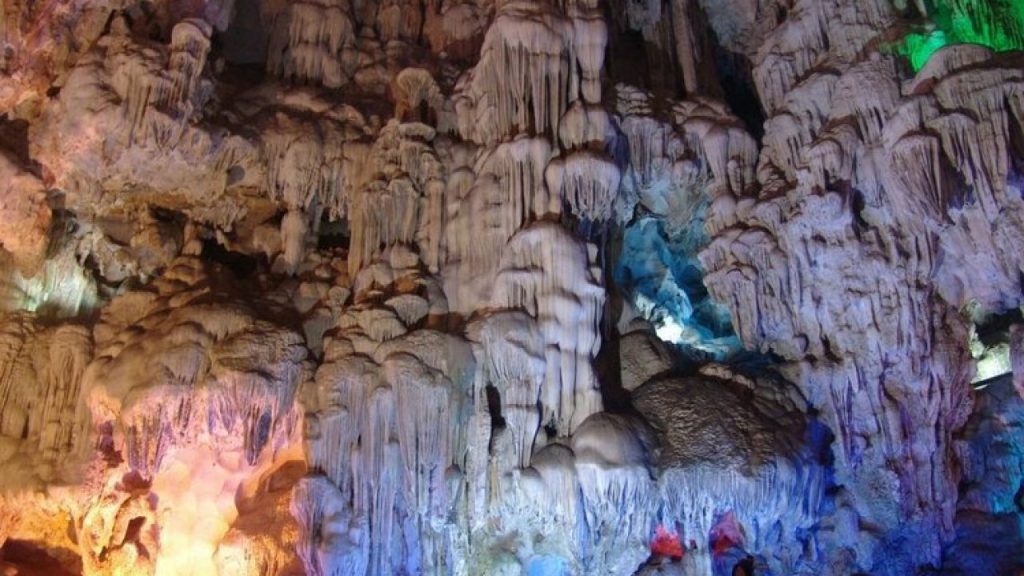 Inside cave